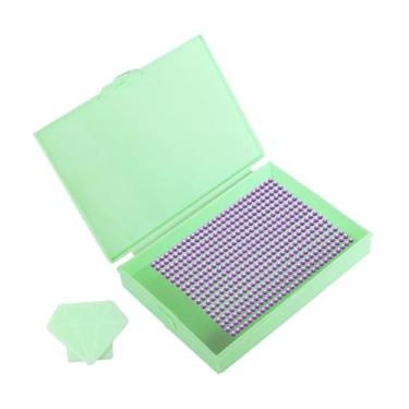 Imagem de Colaxi Bandeja organizadora de pintura com diamantes com tampa, versátil para materiais de arte e artesanato, ideal para organizar miçangas em oficinas, Verde