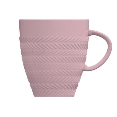 Imagem de Caneca Chá Café Rosa Fractal Chevron 310ml Germer Porcelanas