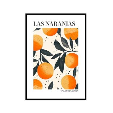 Imagem de Pôster colorido de limão, citrinos e laranjas, mercado de frutas, vintage, arte de parede, decoração de cozinha, pintura em tela para sala de jantar e quarto (SKU3,20,3 x 30,5 cm = (20 x 30 cm
