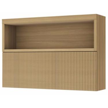 Imagem de Armário Aéreo De Cozinha 1,20m Com Porta Basculante e Nicho 100% Mdf M