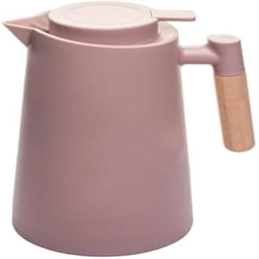 Imagem de Garrafa isolada a vacuo, aco inoxidavel, agua quente ou fria, transporte facil, madeira, 1 litro, ergonomica, chique