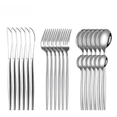 Imagem de Kit 24 Jogo De Talheres Aço Inoxidável 416 Prata(Prata(Kit 24))