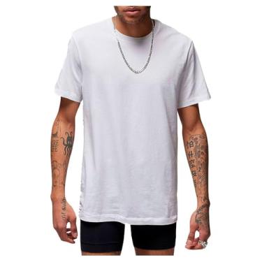 Imagem de T-shirt de manga curta para homem Nike Flight base tee JM0625 001 branco - marca: Nike - EAN: 0196923073815 - tamanho: M