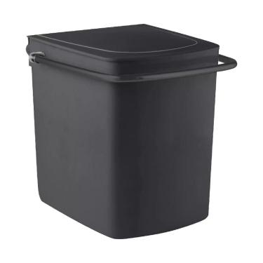 Imagem de Lixeira 24x29x25,5cm Alça Black -1180 - Cris-metal Lixeira 24x29x25,5cm Alca Curta Black 1180 Cris Metal