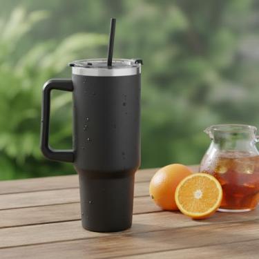 Imagem de Caneca Térmica Azul, Design Funcional, 1300ML, Preto, Material Selecionado, Ideal para Uso Diário, Trabalho e Viagens