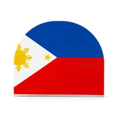 Imagem de Dispensador de guardanapos com bandeira das Filipinas, suporte de guardanapo de acrílico para lenços de coquetel, suporte de guardanapo de pé para organizar papel de cozinha