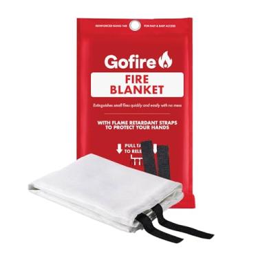 Imagem de GOFIRE Cobertor de segurança contra incêndio 9 x 9 metros – Cobertor de supressão de fogo de fibra de vidro para cozinha, fogão, graxa e incêndios elétricos – reutilizável, impermeável, resistente a