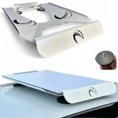 Imagem de Suporte Starlink Gen3 Grande Antena Padrão Geração 3 Veicular Com Ímãs Neodímio Uso no Teto Externo Carro Base Em Aço Montagem Móvel (Branco)