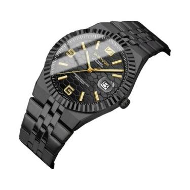 Imagem de Relógio De Luxo Masculino 40mm Em Aço Inoxidável Prata Com Movimento Q