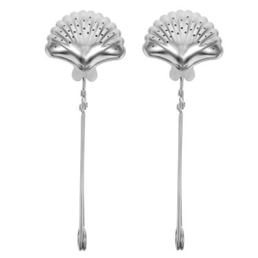 Imagem de Veemoon 2 coadores de chá em forma de concha de aço inoxidável para infusor de chá de folhas soltas, design criativo para uso