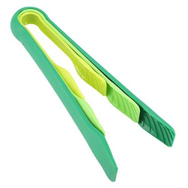 Imagem de GLOGLOW Pinça de Pão de Plástico Multifuncional para Utensílio Tong Com Braçadeiras de Sílica Antiaderentes, 12,9 Polegadas, 3 Pacotes, Produto Comestível, Produtos de Panificação Seguros para (Verde)