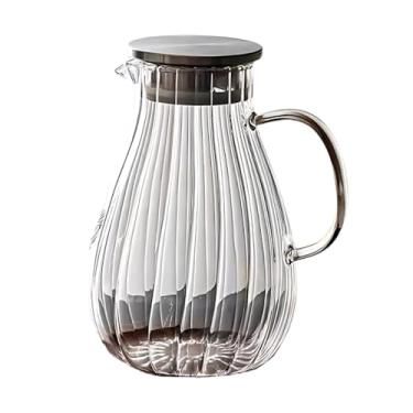 Imagem de Jarra 1,8L De Vidro Borossilicato e Aço Inox Buffet Restaurante Cozinha Mesa Suco Água(Transparente)