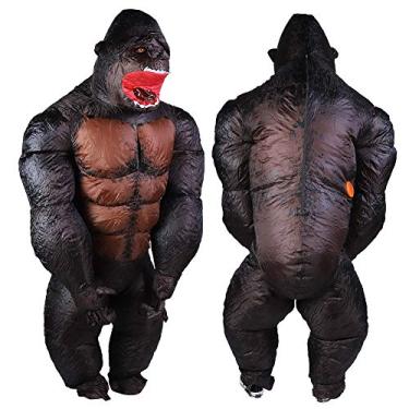 Imagem de GLOGLOW Traje de Necessidades Diárias Com Soprador de Ar, Tecido de Poliéster à Prova d'água 190T, Inflação Rápida para Adultos e Crianças, Nan Inflável de Halloween Alimentado por Bateria (X117)