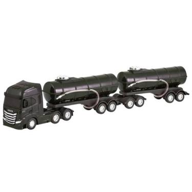 Imagem de Caminhão Rodotrem Grande 69cm Tanque Pipa Rodas Cromadas e Livres Ivec