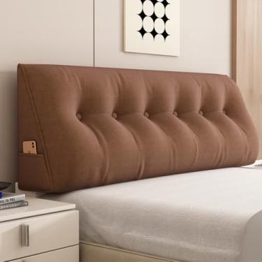 Imagem de CYTJHMD Travesseiro triangular para cabeceira, descanso de cama, descanso de cama, descanso de leitura, encosto e corpo, suporte de posicionamento, travesseiro longo para presentes de cama, café, 200
