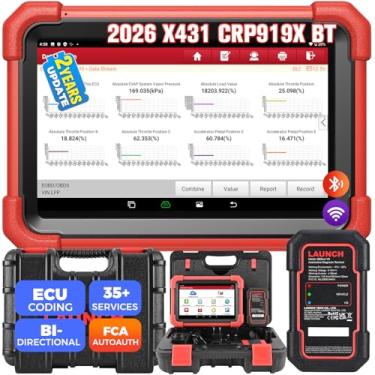 Imagem de LAUNCH Scanner X431 CRP919XBT OBD2, ferramenta de digitalização bidirecional sem fio 2025 com conector DBSCar VII, codificação ECU, AutoAuth FCA, atualização gratuita de 2 anos, guia V.A.G, mais de 35