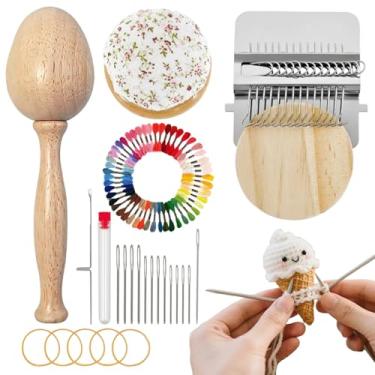 Imagem de Ferramenta de Remendo para Tecidos | Artesanato Acessivel A Iniciantes | Mini Equipamento De Cerzir Tecido - Para Crianças Adolescentes Meninas Mulheres Suéter Toalha Lenço Meias Meias-Calças