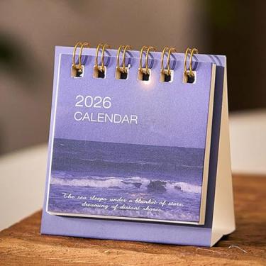 Imagem de Mini calendário 2026 simples, material escolar, escritório, agenda, agenda, mensal, acessórios de mesa, decoração