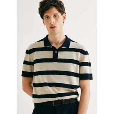 Imagem de Polo Masculina Manga Curta Em Tricô Texturizado-Masculino