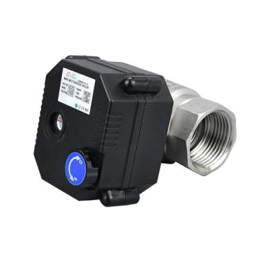 Imagem de Válvula esférica motorizada de 1/2 3/4 1 1-1/4 polegada DN8/10/25 com interruptor manual DC12v DC24v DC9-36 válvula de esfera elétrica de aço inoxidável (DN25,9VDC_CR04)