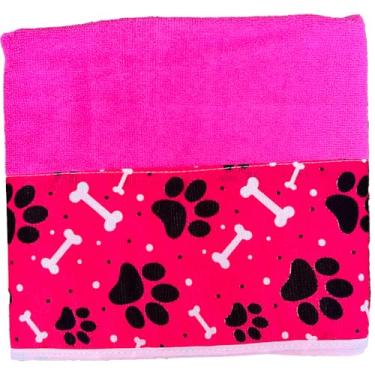 Imagem de Kit 5 Toalha de Banho Pet Shop Splash Alta Absorção Seca Rápido, Macia e Lavável 3 Marrom + 2 Pink