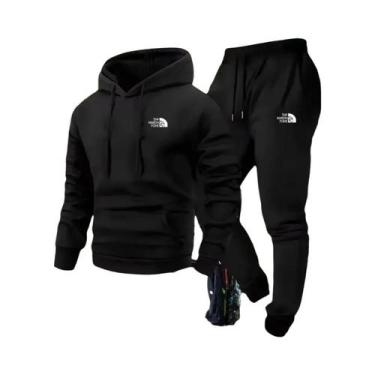 Imagem de Conjunto Casual Masculino De Outono Inverno Com Estampa, Moletom Com C