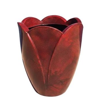 Imagem de Vaso Para Plantas Tulipa Em Design Leve Ideal Para Decoração Jardinagem(Vinho,1)