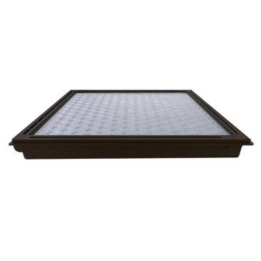 Imagem de Tampa Casa Máquina Piscina E Rebaixo Gaveta Marrom 120x120cm