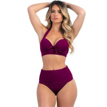 Imagem de Biquíni Meia Taça Com Bojo Sustentação E Calcinha Hot Pant - HYPE MODA