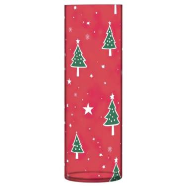 Imagem de Wassud Vaso de árvores de Natal com estrelas para decoração de quarto, vaso de flores de fazenda rural para centros de mesa, vaso cilíndrico de plástico para decoração de casa