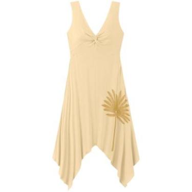 Imagem de Vestido Chá De Alças Com Decote Em V E Torção-Feminino