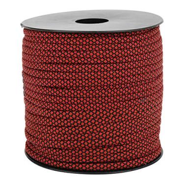 Imagem de Generic Corda de Acampamento Durável Paracord de 7 Núcleos para Sobrevivência Em Emergências, Cordão de Barraca Grosso de 50M 4MM para Entusiastas Ao Ar Livre Vermelho Preto (#1)