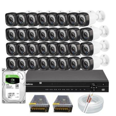 Imagem de Kit 32 Camera de Segurança Infravermelho Hd Dvr Intelbras 32ch c/hd 3t