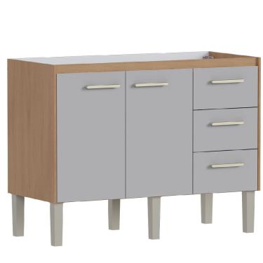 Imagem de Gabinete Madeira Ibis 1,14 Metros Jequitibá Nude Para Pia 120m - P103636 - Cozimax