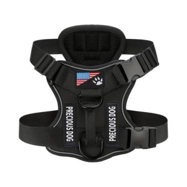 Imagem de Coleira Tática Para Cães Grandes, Anti-Puxão, Refletiva Noturna, Colei