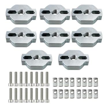 Imagem de Kit de âncoras de amarração para quadriciclos resistentes 8 peças acessórios de âncora de alumínio compatíveis com CF Moto UTV/ATV (prata)