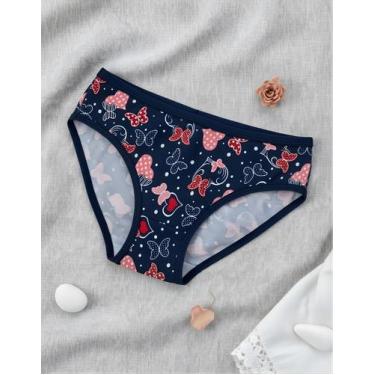 Imagem de Kit 3 Calcinha Estampada Infantil Juvenil Confortável Microfibra Color