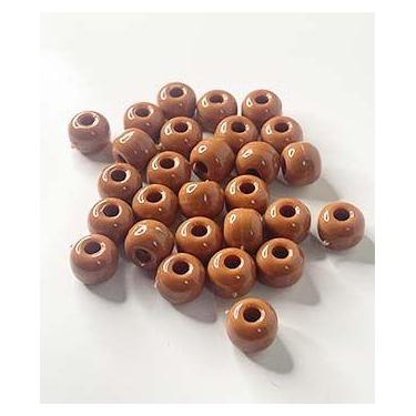 Imagem de Miçangas Tererê Marrom 10mm - 200 peças - 100g - La Mode Arte e Criaçã