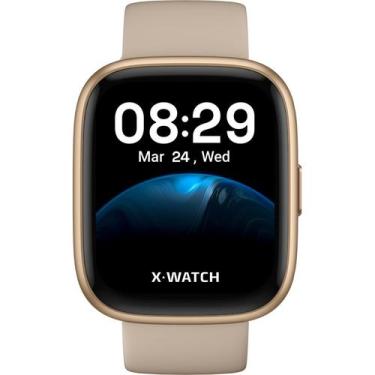 Imagem de Relógio Smartwatch X-WATCH XSWUQPI003A PXTX caixa dourada com pulseira