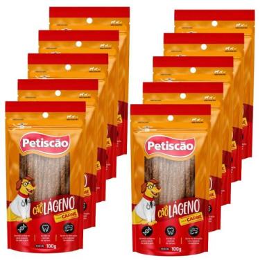 Imagem de Petiscos Pet Carne Cãolageno Petiscao 100g Atacado Cães 10un - petiscã
