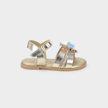 Imagem de Sandália Infantil Bibi Shine Mini Dourada de Abelha-Feminino