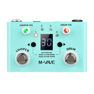 Imagem de Pedal Guitarra Drum Looper M-Vave Cuvave Lost Tempo Tuner