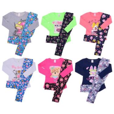 Imagem de Kit 4 Conjuntos Meia Estação Infantil Menina Roupa Inverno - Analê, 6