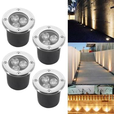 Imagem de Kit 4 Balizadores Led Smd Blindado 3W Bivolt Spot Embutir Em