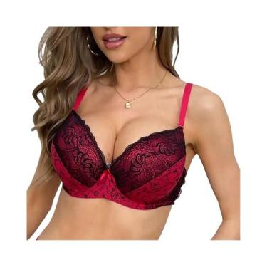 Imagem de Sutiã Sexy De Renda Com Efeito Push up Para Mulheres, Confortável E Fa