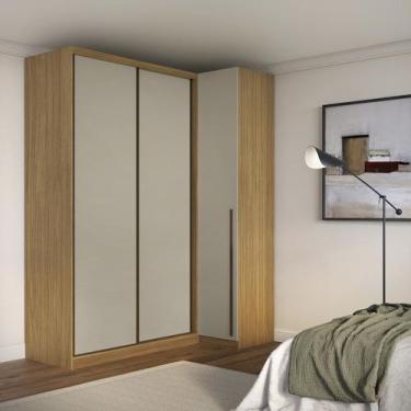 Imagem de Guarda Roupa de Canto Porta de Correr 3 Portas MDF Altezza Trend Belma