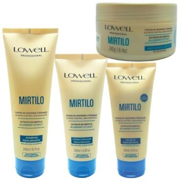 Imagem de Kit Lowell Extrato De Mirtilo Blueberry Shampoo 240ml + Condicionador 200ml + Leave In...