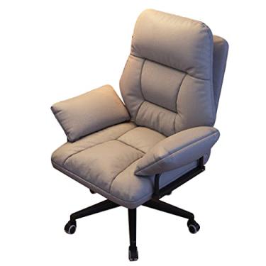 Imagem de Cadeira reclinável ergonômica de jogos para quarto, escritório em casa - cadeira de estudo de sofá preguiçoso, encosto reclinável, assento de mesa, móveis de sala de estar