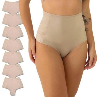 Imagem de Kit 7 Calcinha Modeladora Cintura Alta Elástico Anti Culote - Rupee Fo