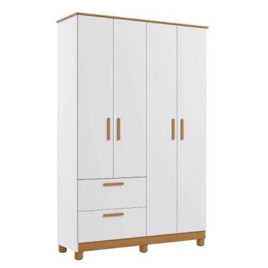 Imagem de Guarda Roupa Infantil Permobili Jujuba 04 portas MDF -, Nature Branco